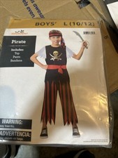 Halloween Costume Boys Pirate Size Large 10-12 New