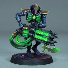 miniatura dipinta necron immortal hierotek circle gauss blaster kill team osl 40