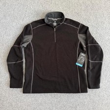 KUHL Revel 1/4 Zip Black Fleece Sweater XL NWT