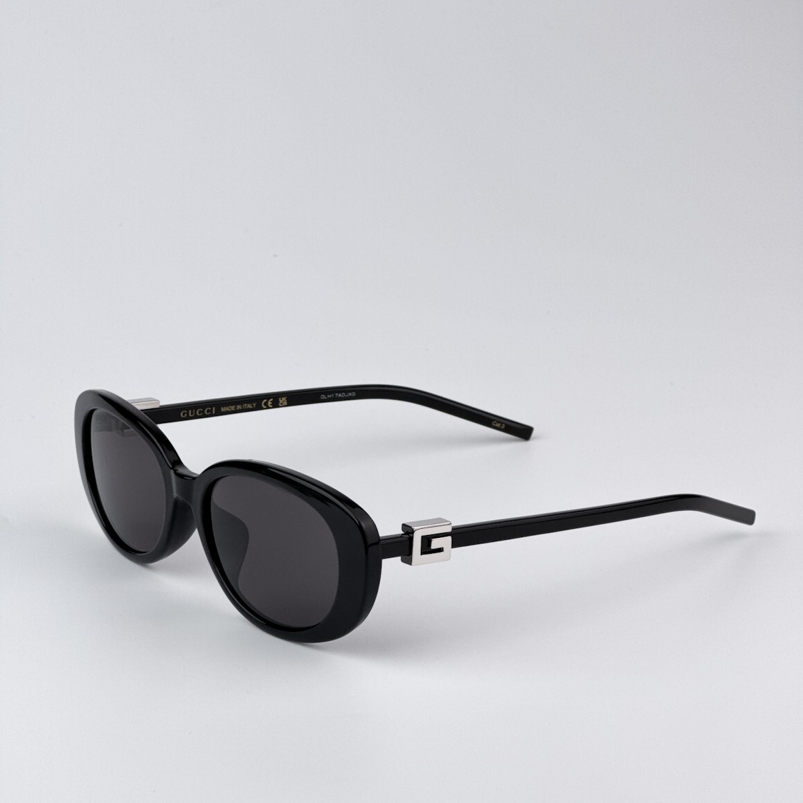 Gucci Women Sunglasses Black Grey Oval GG1684SA 001 GG