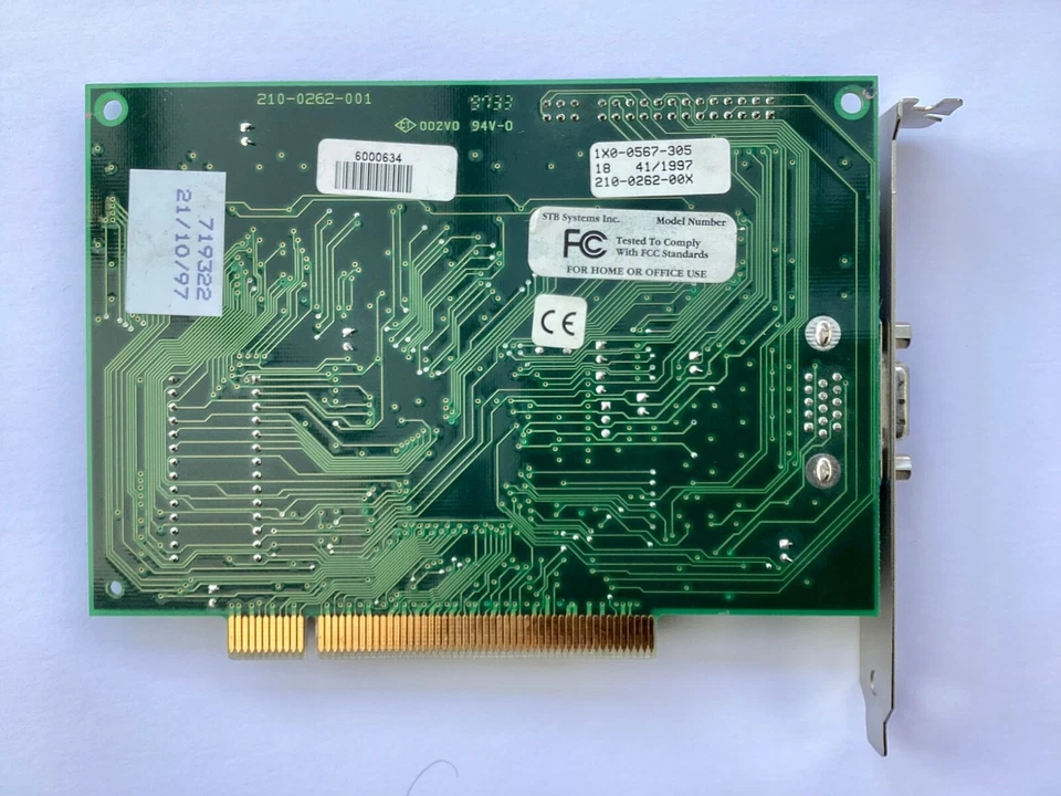 STB NITRO 3D/GX PCI S3 VIRGE/GX 210-0262-001 4MB PCI GRAPHICS CARD 1X0-0567-305 - Image 2 of 2