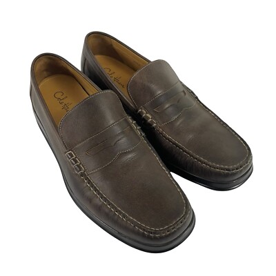 Men\'s Cole Haan Brown Leather Loafers & Slip-Ons Size 10.5 Cole Haan Mens Tucker Venetian Closed Toe Slip On Shoes  main image 4