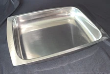 SCANLI Denmark ~ Mid-Century Mod Stainless,  serving shallow pan  14"  x 10.5"