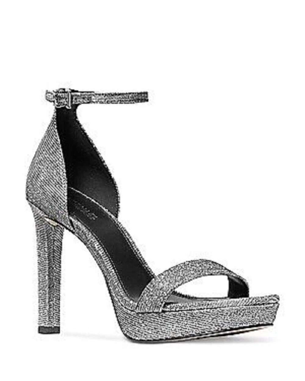 Abito donna Michael Kors Margot antracite metallizzato tacco (taglia 6) nuovo con scatola