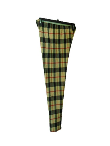 NEW BEIGE RED BLACK PLAID SOFT WOMENS LEGGINGS PANTS SIZE XL - Picture 7 of 14
