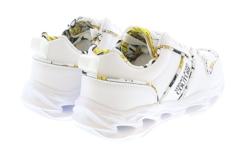 Versace Jeans Couture Low Top Signature Baroque Trim White Sneakers- - 第 3/4 張圖片