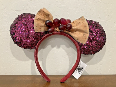 Disney Parks Minnie Mouse Sequined Ear Headband Epcot Wine 2020 VHTF RARE Disney | Accessories | Disney Parks Minnie Mouse Sequined  main image 2