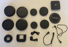 Vintage Canon Camera Lens Cap Lot -V1 Front/Rear EF/C-55/Cables/Mount/Covers