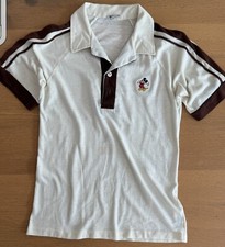 Disney Vintage 1980's Striped Polo Mickey Mouse Embroidered Stripe Sleeve Baby T