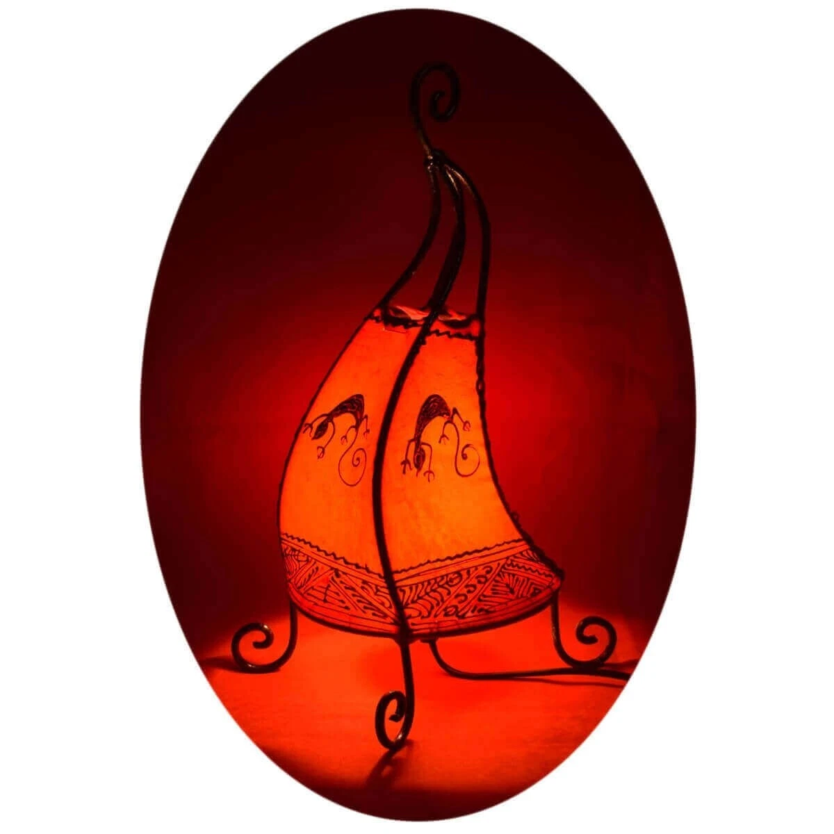 Lampe Marocaine En Peau Et Fer Forgé Wœlfling-lès-Sarreguemines 57200