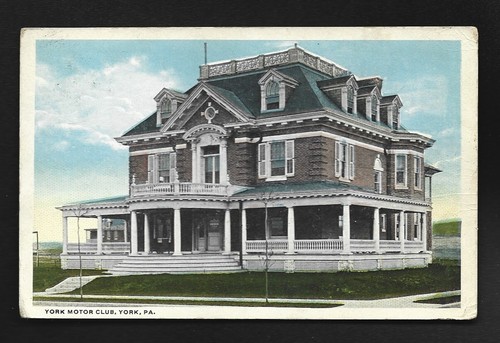 1912 York, PA - York Motor Club Postcard