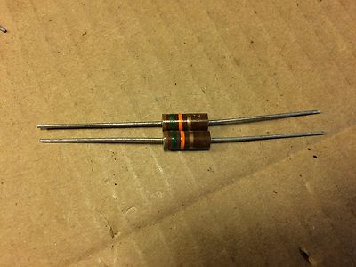 2 NOS Allen Bradley 15k ohm 5% 1 watt 1W Carbon Comp Resistors TESTED Qty Avail