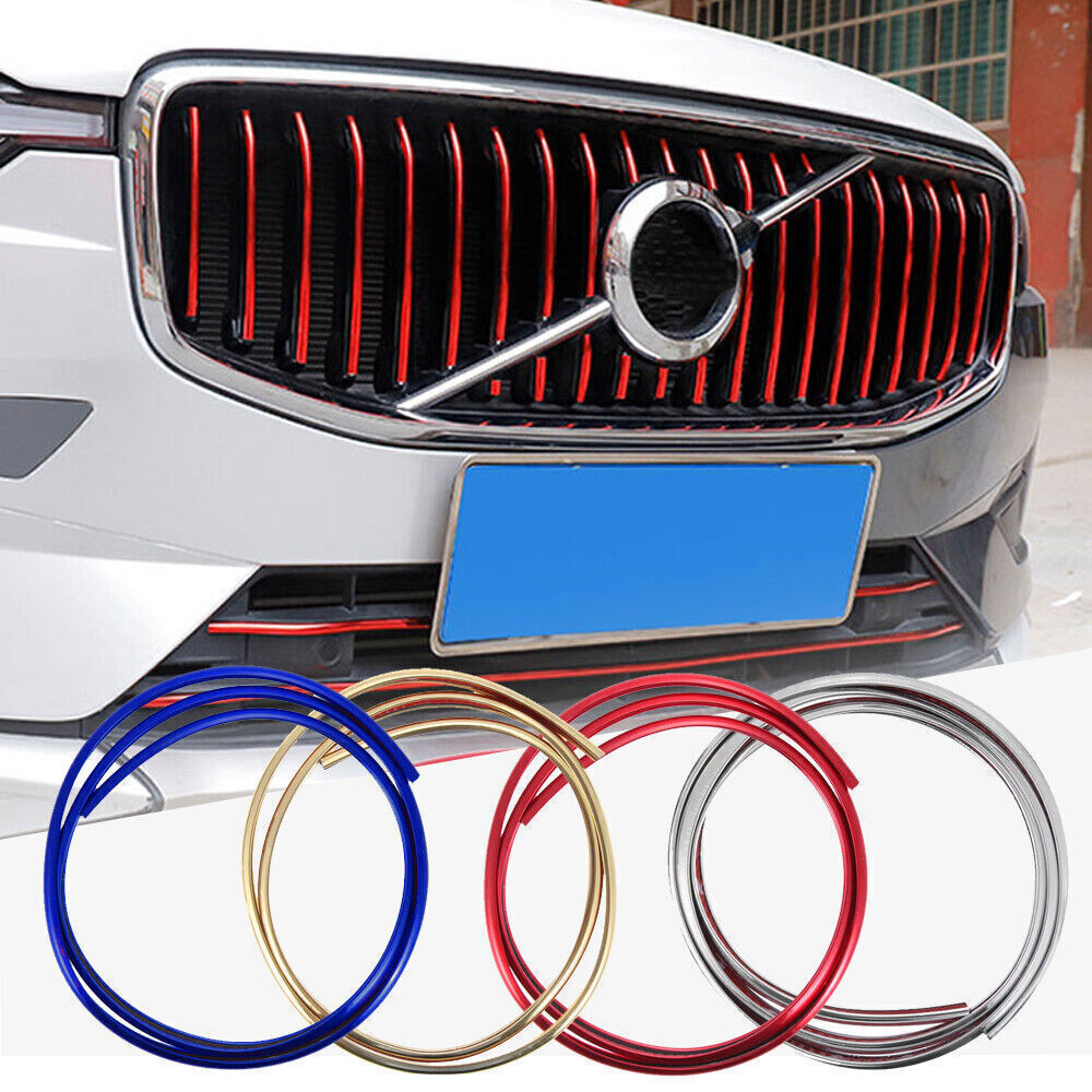 1x Accessories Grille Clips Chrome Trim Strip Car Grille Clip Protector