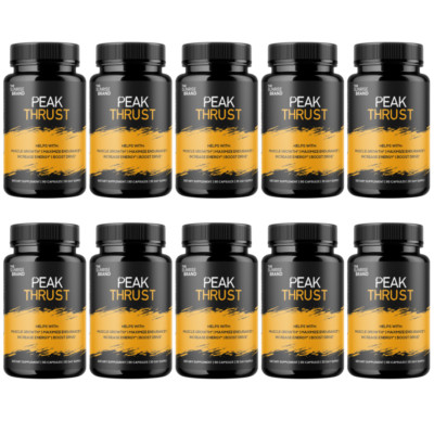 Peak Thrust - Male Enhancement Supplement, Virility Support - 10 Bottles
