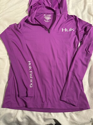 Women's HUK Icon X Hoodie 1/4 Zip Pullover Long Sleeve Fishing