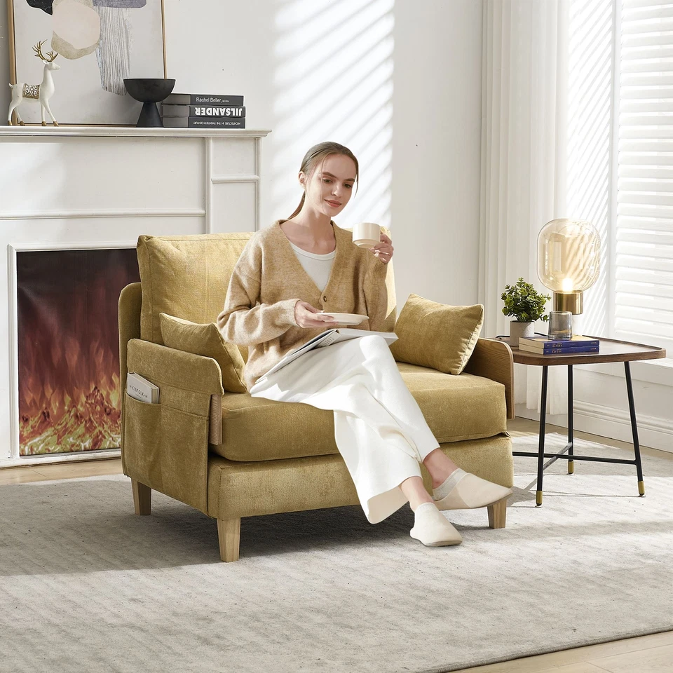 Sofá cama reclinable plegable, cama convertible 3 en 1, con/almohadas para dormitorio Foto 3 de 4