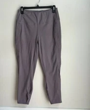 Active Life Purple Active Leggings Sz L High Rise Stretch Breathable Capri  
