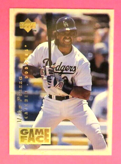 1996 Upper Deck "Gold - Game Face" Los Angeles Dodgers - MIKE PIAZZA - MLB HOF