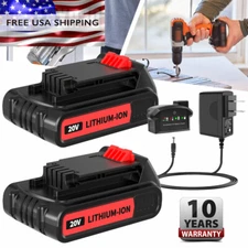 20V for Black&Decker 20 Volt MAX 1.5Ah Lithium Battery/Charger LBXR20 LB20 LBX20