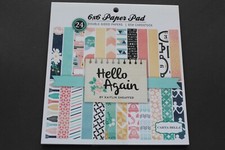 CARTA BELLA "Hello Again" 6" x 6" - 24 Double-Sided Cardstock Papers RETIRED
