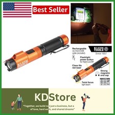 Rechargeable LED Flashlight - 350 Lumens, Laser Pointer  Twist Focus Capability