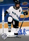 Ella Shelton Signed 2024 Upper Deck Game Dated Moments PWHL card New York Sirens
