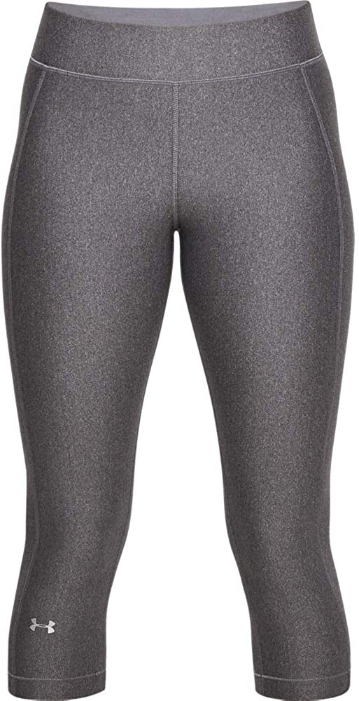 Under Armour Women's HeatGear Armour Capri Leggings Active Pants Gray Size S