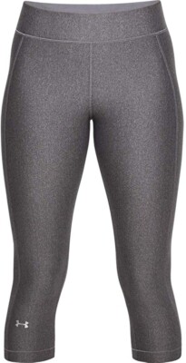 Under Armour Women's HeatGear Armour Capri Leggings Gray Size S