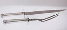 International Silver Pantheon 925 Sterling 2 Piece Meat Carving Set Fork Knife