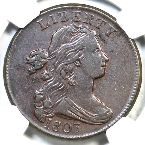 1803 S-259 R-3 NGC VF 35 Sm Date, Lg Frac Draped Bust Large Cent Coin 1c