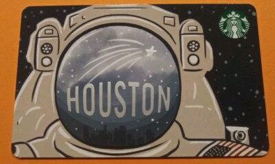 STARBUCKS CARD 2019'' HOUSTON ASTRONAUT '' VHTF RARE~NO VALUE  RARE~ GREAT PRICE