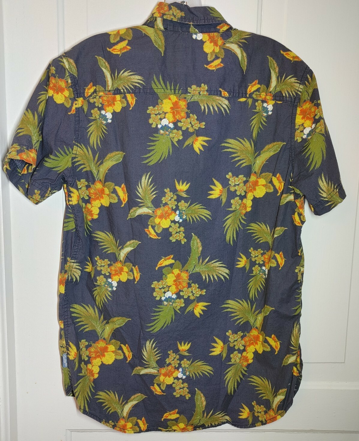 Men's Huntington Beach Club Hawaiian Button Shirt Sz … Gem