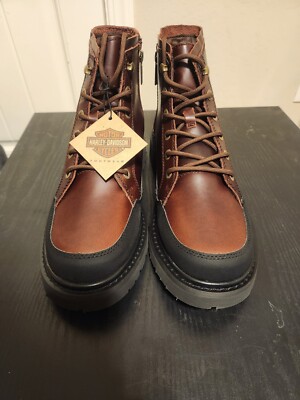 Harley Davidson Dalton Side-Zip Biker Leather Boots-New!-Sz  display picture 1