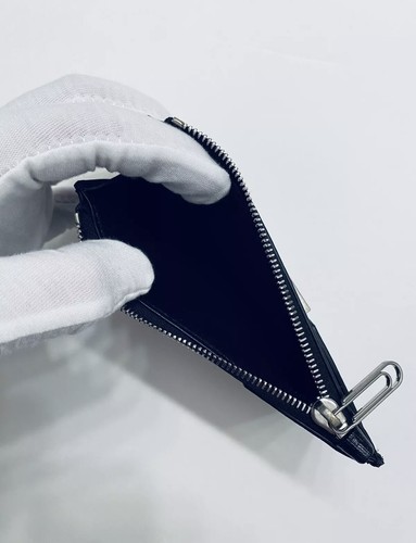 Vintage OFF-WHITE Diagonal-Stripe Paper Binder Clip Cardholder Wallet Abloh - Picture 6 of 7