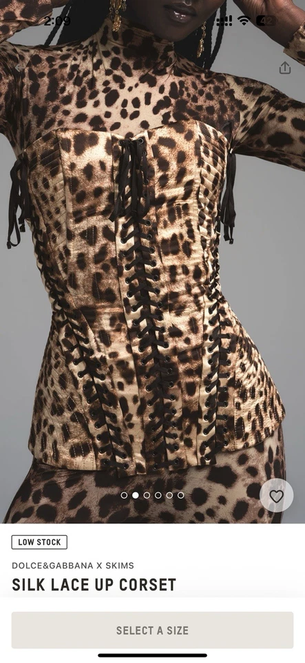 Corsé Skims X Dolce Gabbana seda con cordones nuevo talla grande Foto 2 de 2