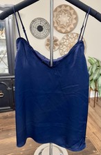 NWT Express Women s Navy Blue Ruffle Trim Camisole Top Size M