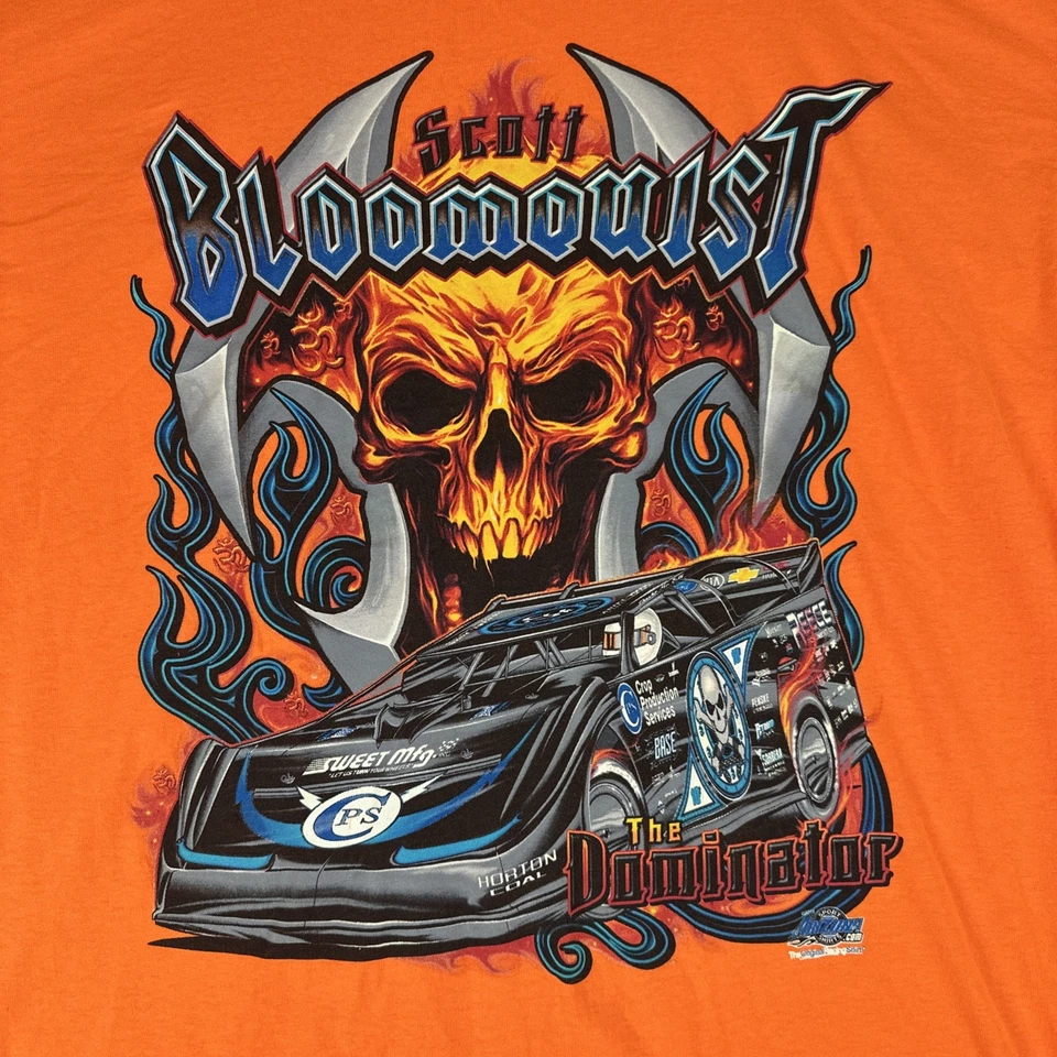 CAMISETA DE CARRERAS DE COLECCIÓN SCOTT BLOOMQUIST DIRT ÚLTIMO MODELO PARA HOMBRE XL Naranja The Dominator Foto 4 de 4
