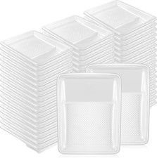 Geelin 80 Pcs Paint Tray Liner 9 Inch Pans White Roller Disposable 