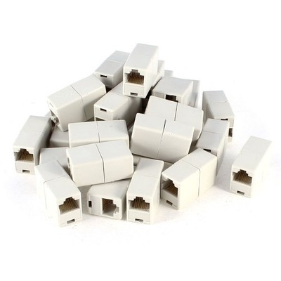 Cat6 RJ45 Koppler InLine Dual Connector Modular in weiß 20 Stück
