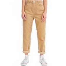 Urban Outfitters BDG Corduroy High Rise Mom Jeans in Tan Size 24