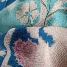 Boro Japanese Old Used Cloth Genuine Taisho Era Crepe Silk Scraps No. 34 Japan
