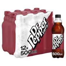 Dr Pepper Zero Bottles - 12 x 500ml -Free Delivery