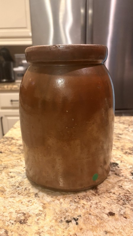 Bastrop County Texas Milton Stoker 1 Gallon Crock Jar Jug Stoneware Pottery Show