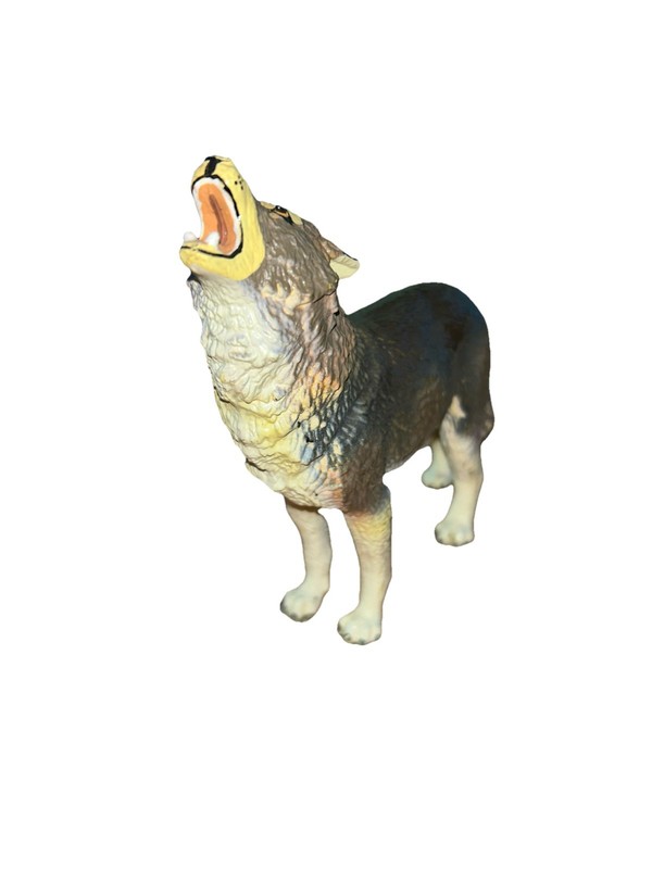 Wolf Figure Hard Resin 5” Long, 4.5” Tall