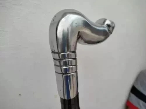 36'' Antique Brass Solid Head Handle Victorian Wo… - image 2