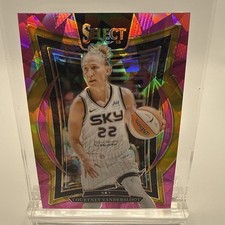 2025 Panini Select WNBA Courtney Vandersloot #36 Concourse Pink Ice Prizm