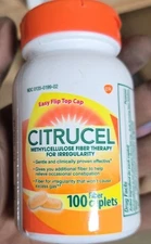 CITRUCEL Caplets Fiber Therapy for Occasional Constipation Relief, 100 Count