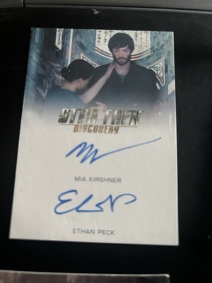 Star Trek Discovery Season 2 Dual Autograph Card Mia Kirshner and Ethan Peck