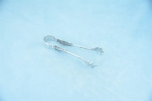 Wallace Grande Baroque Sterling Silver 4-1/2" Sugar Tongs No Monogram