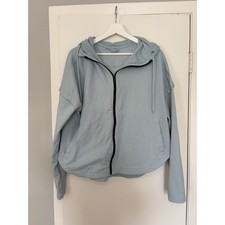 Free People Movement Zip Up Hoodie Medium Light Blue Thumbhole OB86170